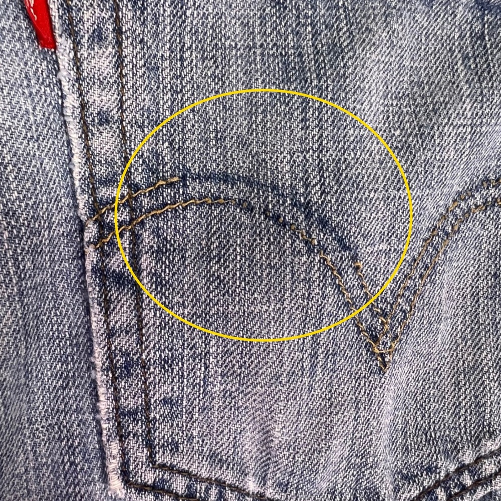 Levis 514 Jeans Mens 36x32 Light Wash Slim Straight Classic Casual Denim Retro - Picture 8 of 16